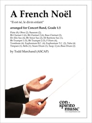 A French Noel Concert Band sheet music cover Thumbnail